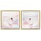 Stupell Industries Be Brave & Kind Pastel Swan 2pc Floating Frame Set, design by Kim Allen